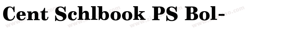 Cent Schlbook PS Bol字体转换
